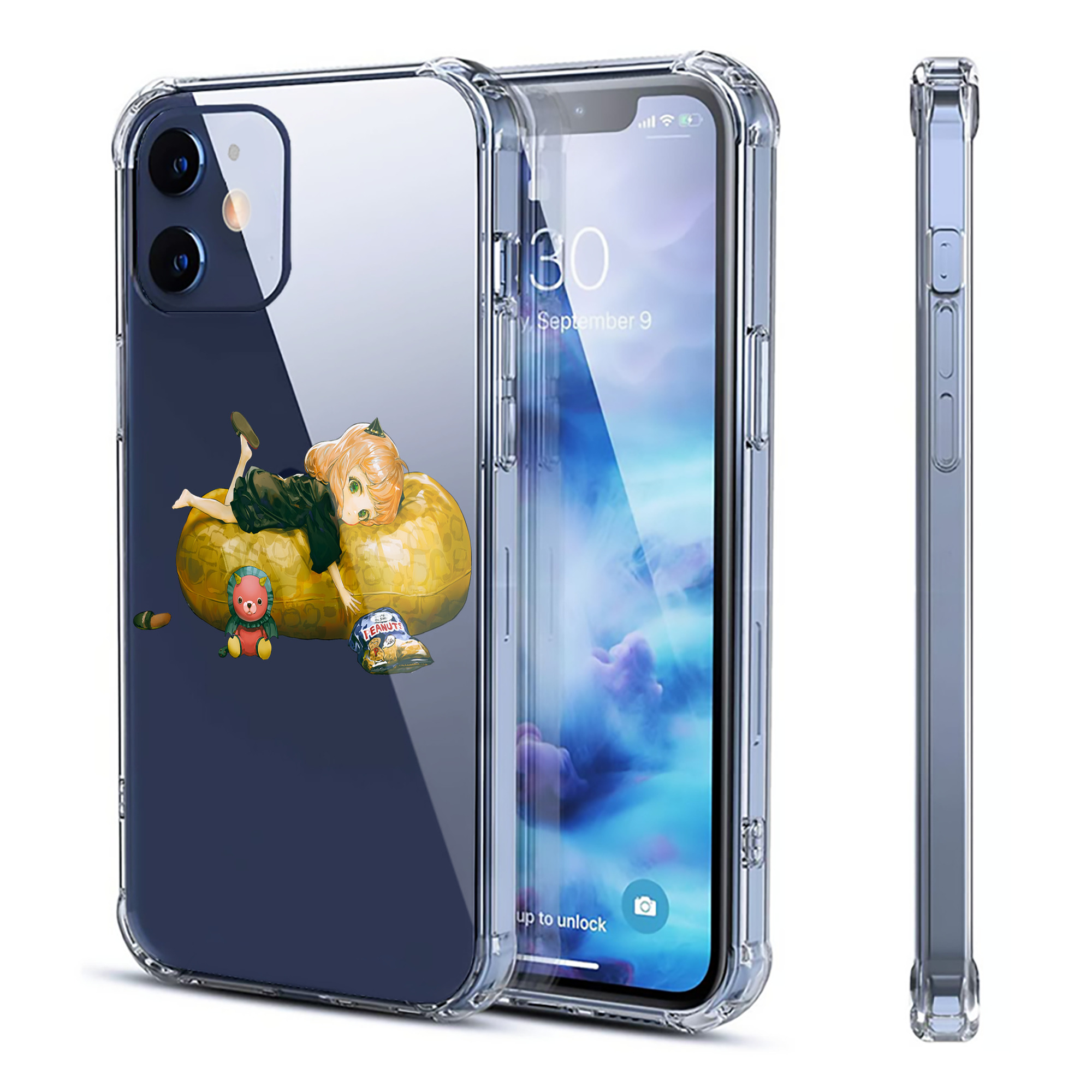 （画像用） SPY×FAMILY间谍家家酒 【iPhone 12シリーズ対応】透明スマホケース（クリアソフトケース）